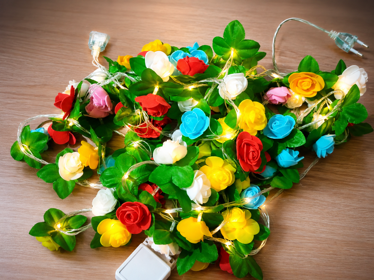 25ft LED Rose Flower String Light – 80 Roses Decorative Fairy Light