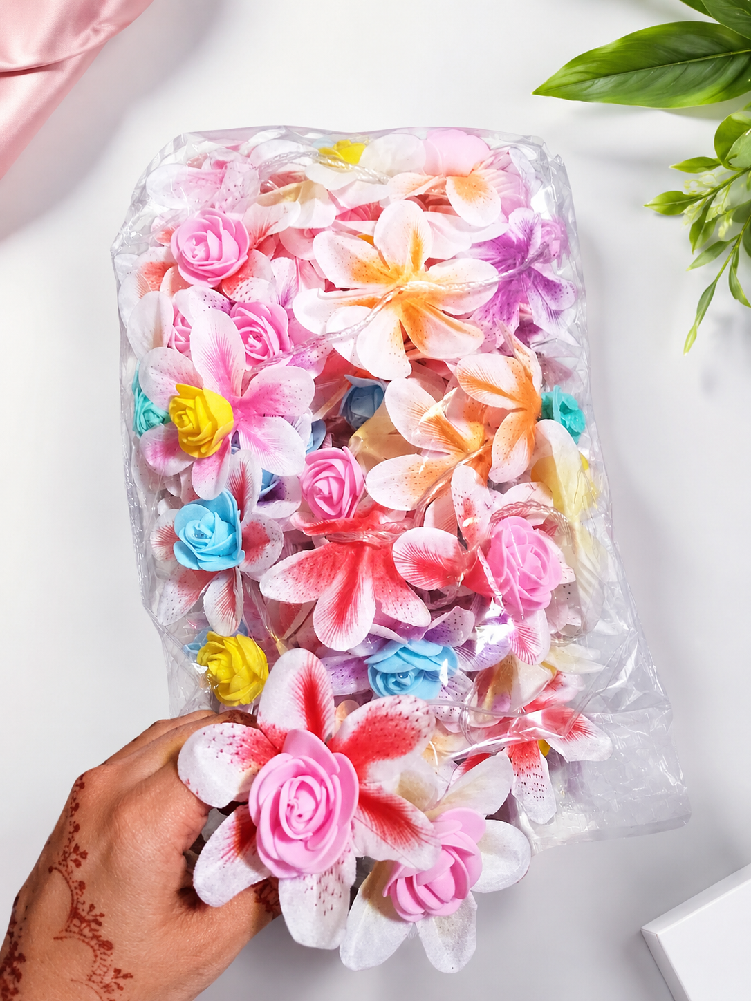 Colorful Artificial Floral Hair Accessories Set