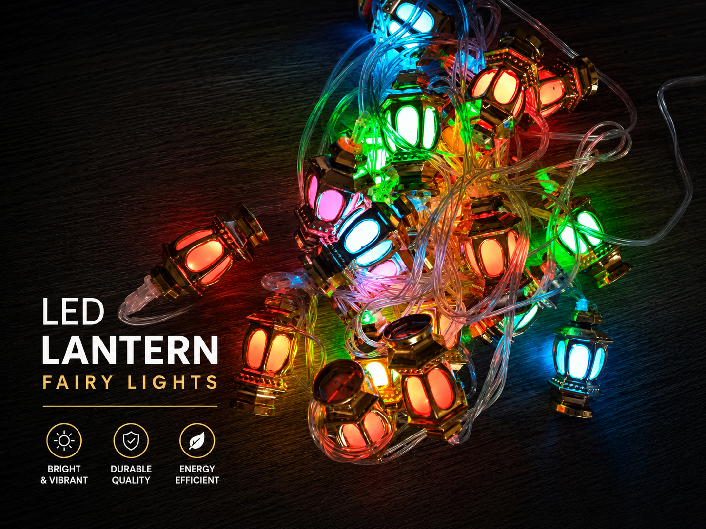 Premium LED Lantern Fairy Lights (Multi-Color Decorative String Lights)