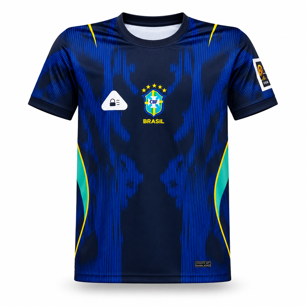 Brazil Inspired Premium Sports Jersey – Navy Blue Edition