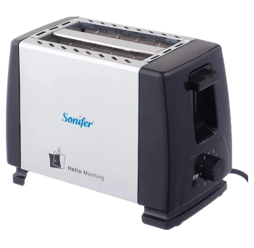 Sonifer SF-6007 for kitchen smart pop-up vertical electric 2 slice stainless steel mini bread toaster 700 watts