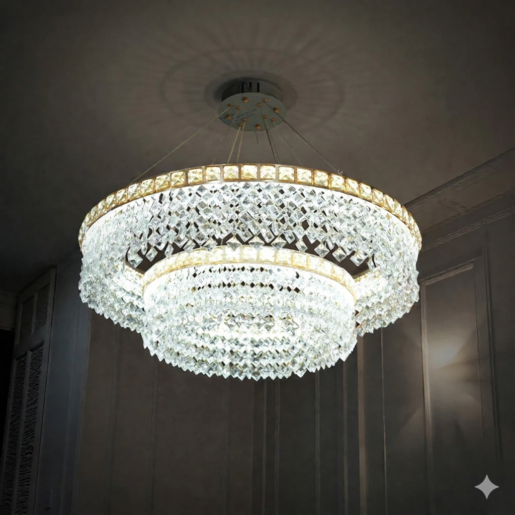 Deluxe Modern 2-layer Chandelier Light (DX-B5033-800-500)