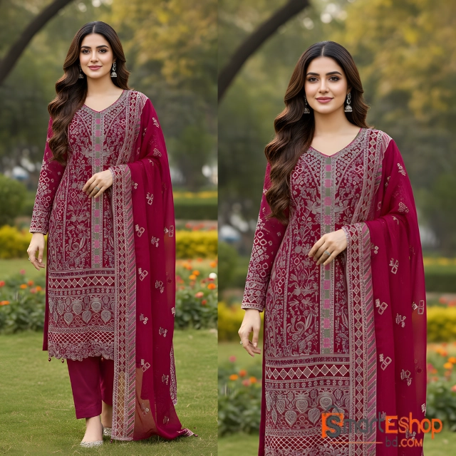 Embroidered Soft Georgette Dress